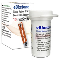 Tiras de teste de cetona no sangue EBketone - 10 tiras 10 unidades - Keto Test