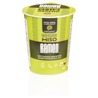 Copo de ramen miso orgânico sem glúten e sopa de gengibre 85 g - King Soba