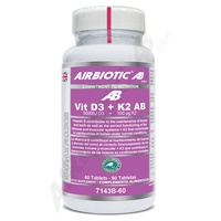 Vitamina d3 + k2 ab (5000iu d3 + 100 mcg k2) 60 tabletes - Airbiotic