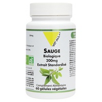 Sálvia Bio 200 mg Extrato Estandardizado 60 cápsulas vegetais - Vitall +