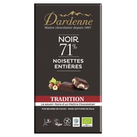 Tablete de Chocolate Negro com Avelã 71% Tradition 180 g - Dardenne