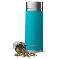 Termo para Chá Inox - Azul Turquesa 300 ml - Qwetch