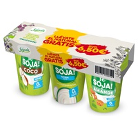 Sobremesa Tripack: coco, amêndoa e bio natural 3 unidades de 400g (Coco) - Sojade