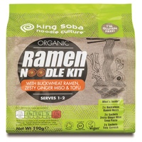 Kit de macarrão de ramen de trigo sarraceno orgânico sem glúten 85 g - King Soba