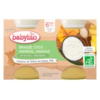 Vegetal fermentado com leite de coco - abacaxi manga 2 unidades de 130g - Babybio