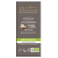 Tablete de Chocolate 100% com Açúcar de Coco 100 g - Dardenne