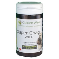 Super Chaga selvagem 60 cápsulas vegetais de 470mg - Golden Wave