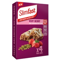 Bares de comida com sabor muito berry 4 barras (Frutos vermelhos) - SlimFast