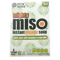 Sopa de Miso com Abóbora e Legumes sem gluten 6 saquetas de 10g - King Soba