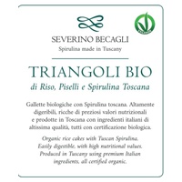 Triângulos com Arroz, Ervilhas e Spirulina Bio 100 g - Severino Becagli