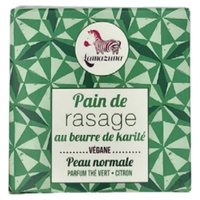 Sabonete sólido para barbear chá verde e limão 55 g (Chá verde - Limão) - Lamazuna