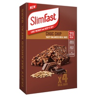 Choc chip sabor barras alimentares 4 barras (Chocolate) - SlimFast