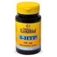 Triptofano 5-Htp + Magnésio + Vitamina B7 60 cápsulas de 100mg - Nature Essential