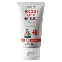 Loção solar para rosto e corpo SPF50 para bebês e adultos 150 ml - Wooden Spoon