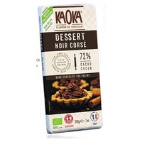 Sobremesa preta encorpada Equador 72% 200 g - Kaoka