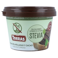 Stevia cacau e creme de avelã 200 g - Torras