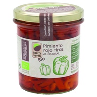 Tiras de pimenta vermelha orgânica torrada em madeira 210 g - Terra Verte