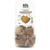 Corações de trigo sarraceno com chocolate Bio 250 g - Sol Natural