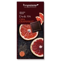 Chia e toranja (chocolate amargo 70%) 70 g - Benjamissimo