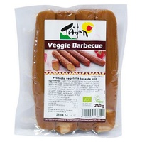 Salsichas de Bratwurst Vegetariana Sabor de Churrasco Orgânico 250 g (Barbacoa) - Taifun