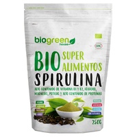 Superalimento Bio spirulina 250 g de pó - Biogreen