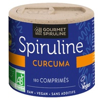 Spirulina e Curcuma Doypack 180 comprimidos - Gourmet spiruline