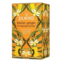 Infusão de gengibre e mel de limão Manuka 20 saquetas de 2g - Pukka