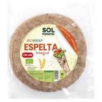 Tortilhas Wrap de Espelta com Linho Bio 2 unidades de 80g - Sol Natural