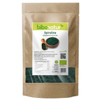 Spirulina pó orgânico premium 200 g de pó - Bibonatur