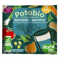Sopa de espinafre instantâneo e espirulina Potabio 2 saquetas de 8.5g - NAT-ALI