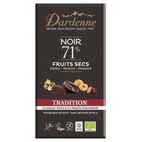 Tablete de Chocolate Negro com Frutos Secos 71% Tradition 180 g - Dardenne