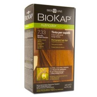 Tintura de cabelo 7.33 Loiro dourado com trigo 140 ml - Biokap