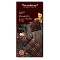 Nibs de cacau cru (chocolate escuro 75%) 70 g - Benjamissimo