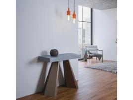 Console extensível 90x40-196cm mesa cinza Diamante Small Concrete