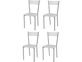 Conjunto de 4 Cadeiras T M C S Elena MA150BI (Branco - 87x42x44 cm - Aço)