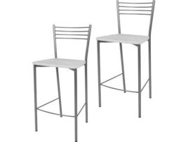 Conjunto de 2 Bancos T M C S Elena SGMA150BI (Branco - 93x42x43 cm - Aço)
