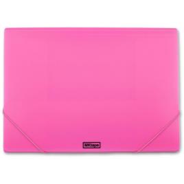 MKtape Carpeta de Solapas Portadocumentos - Cierre de Gomas - Tamaño Folio - Color Rosa