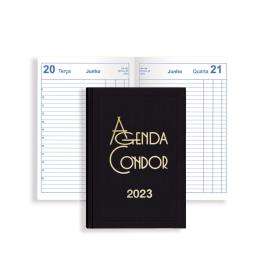 FIRMO Agenda Diária Condor, 140 x 210 mm, Preto, 2023