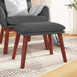 vidaXL Apoio de pés 45x29,5x39 cm tecido cinzento-escuro