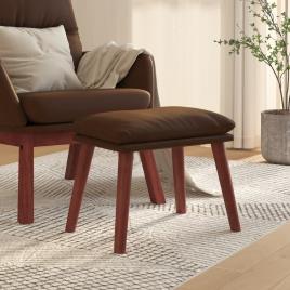 vidaXL Apoio de pés 45x29,5x39 cm couro artificial castanho