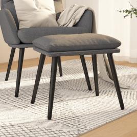 vidaXL Apoio de pés 45x29,5x39 cm tecido cinzento-claro