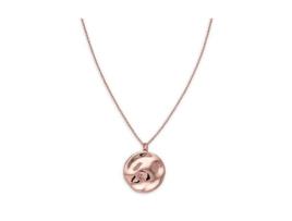 Colar ROSEFIELD  Iggy Textured coin necklace rosegold
