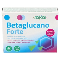 Sistema imunológico beta glucano forte 30 cápsulas vegetais - Sakai