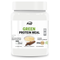 Refeição de proteína verde creme brule-canela 450 g de pó - Pwd