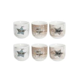Conjunto de Chávenas de Café Dkd Home Decor Porce.