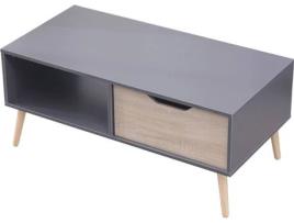 Mesa de Centro HAPPY GARDEN Freja (Cinzento - MDF - 100 x 49.5 x 43 cm)