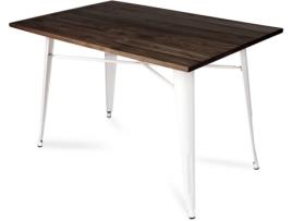 Mesa VMO HOME Lank Dark Wood Branca 120X80 Cm (127 cm x 87 cm x 13 cm)