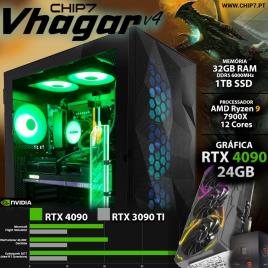 COMPUTADOR GAMING - AMD RYZEN 9 7900X / RTX 4090 24GB / 32GB RAM / 1TB SSD - CHIP7 VHAGAR V4