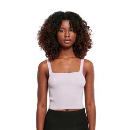 Urban Classics Cropped Knit Sleeveless Top Roxo 4XL Mulher
