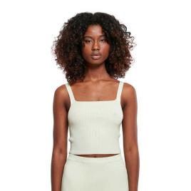 Urban Classics Cropped Knit Sleeveless Top Branco M Mulher